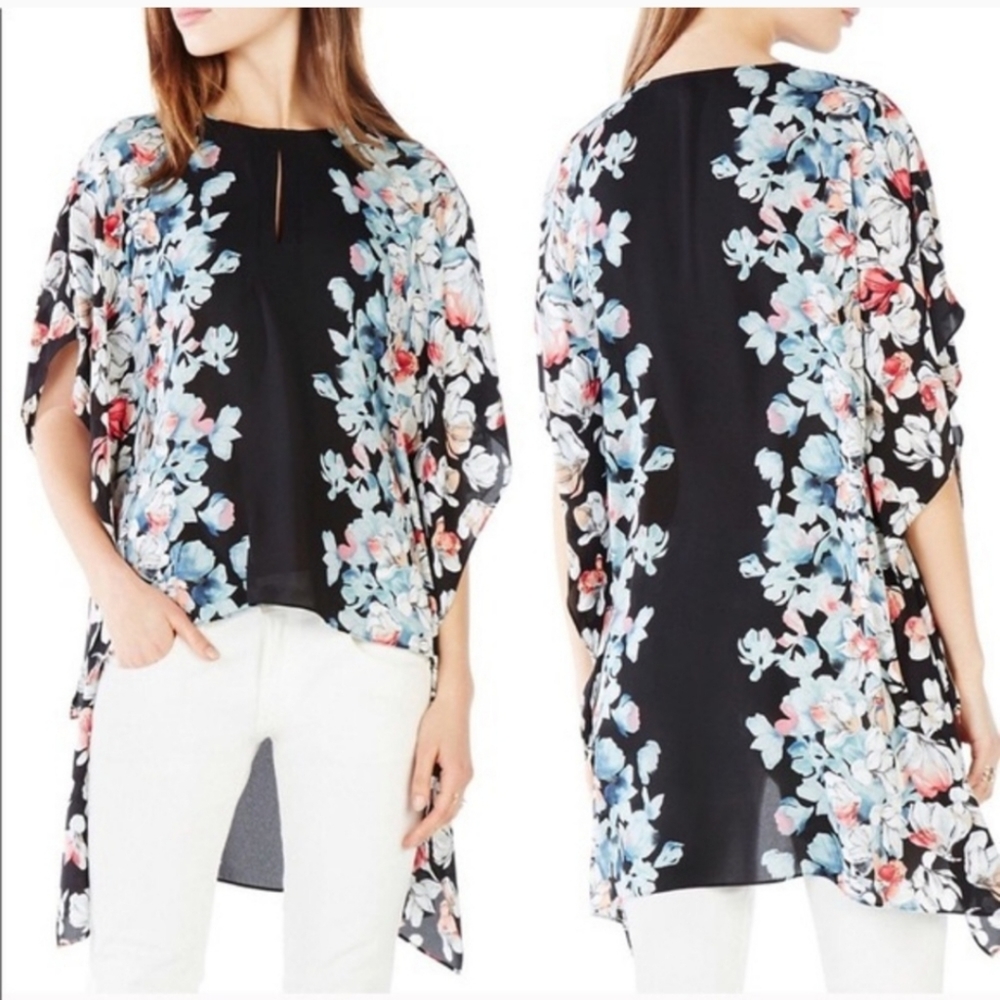 RARE NWT BCBG MAXAZRIA STELLA HI LOW KAFTAN TOP BLOUSE XXS RUNS BIG